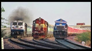 Trains Speeding on Curve  Ranakpur Anuvrat etc  Indian Railways [upl. by Aicenet]