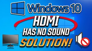 HDMI No Sound in Windows 10 When Connect to TV  No HDMI Audio Device Detected FIX [upl. by Arezzini]