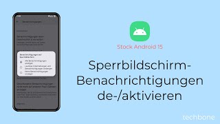 SperrbildschirmBenachrichtigungen aktivieren oder deaktivieren Android 15 [upl. by Gennifer]