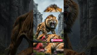 Smilodon vs animals European lion dolphin etsanimals lion shorts [upl. by Airrehs]