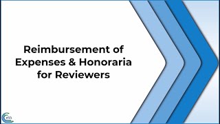 Reimbursement of Expenses amp Honoraria [upl. by Abe65]