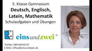 5 Klasse Gymnasium  Schulaufgaben für Mathe Deutsch Englisch amp Latein  einsundzwei [upl. by Melda774]