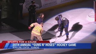 20th Annual quotGuns N Hosesquot Hockey Game held in Roanoke [upl. by Solotsopa]