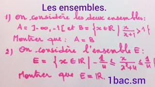 Égalité de deux ensembles  1bac sm [upl. by Acinomaj39]