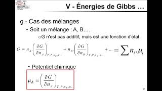 Potentiel chimique  Thermodynamique 9  saison 2020 [upl. by Sokairyk]