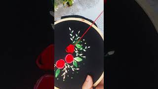 Spider Rose Stitch Embroidery 🪡 viralvideo martistofficial [upl. by Koren129]