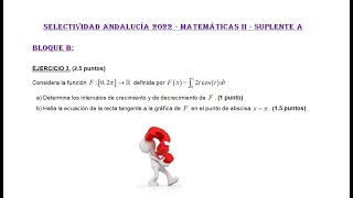 Selectividad Andalucía 2022 Suplente A Ciencias Bloque B Integrales 1 Matemáticas II [upl. by Jarrid]