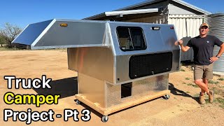 DIY Truck Camper Build  Part 3 Aluminum Windows Access Doors [upl. by Sackman]