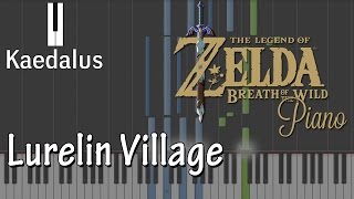 Synthesia Lurelin Village  Piano Zelda Breath of the Wild [upl. by Gaivn53]