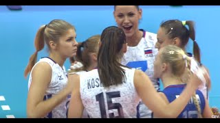 2015 EuroVolley Russia VS Italy Quarterfinal European Women Volleyball [upl. by Enail]