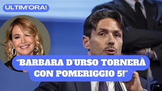 FAN INCREDULI PIERSILVIO ANNUNCIA IL RITORNO DI BARBARA DURSO A POMERIGGIO 5 [upl. by Hilario]