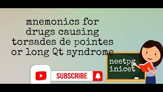 Mnemonics for drugs causing torsades de pointes pharmacology pharmacologymadeeasy [upl. by Bartolome29]