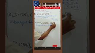 Oxidation state of metal ion in coordination compounds 12thchemistry shorts oxidation [upl. by Mccomb]