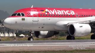 Aviões Pousando e Decolando no Aeroporto Santos Dumont TAM GOL AZUL AVIANCA [upl. by Opportina]