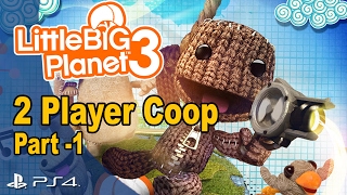 Little Big Planet 3  two player coop gameplay with my GF [upl. by Kciredec]