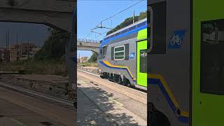 Trenitalia Vivalto departs Anzio shorts train transport shortsvideo trenitalia trainspotting [upl. by Malca]