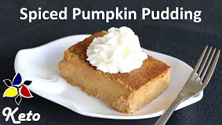 Spiced Pumpkin Pudding Squares – low carb keto sugar free gluten free [upl. by Leimad]