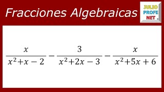 RESTAR FRACCIONES ALGEBRAICAS  Ejercicio 2 [upl. by Luigi]