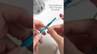 LEFT HANDED Crochet Stitch Tutorial  Herringbone Half Double Crochet crochet shortscrochet [upl. by Nairret77]