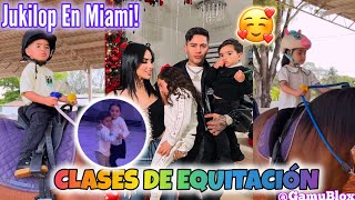 KIMBERLY LOAIZA LLEVA A KIMA Y JUANITO A SUS CLASES DE EQUITACIÓN 🥰 [upl. by Gleda]