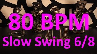 80 BPM  Slow Swing  68 Drum Track  Metronome  Drum Beat [upl. by Roderic]