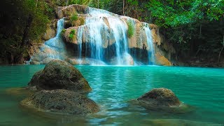 Entspannungsmusik  Natur Tiefenentspannung Stressabbau  4K Wasserfall [upl. by Adelheid189]