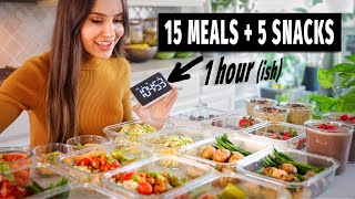 Healthy Weight Loss Meal Prep  Done in 1 Hour [upl. by Starlene]