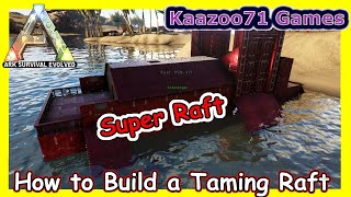 Ark Motorboat Taming Raft  Ark Survival Evolved [upl. by Ahseele]