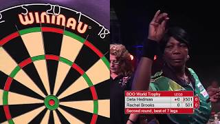 Deta Hedman v Rachel Brooks Darts Ladies World Trophy 2017 Quarter Final [upl. by Cassell]