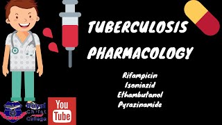 Pharmacology Anti tuberculosis Tuberculosis Rifampicin Isoniazid Ethambutanol Pyrazinamide [upl. by Lodge]