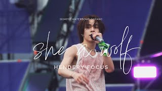 240707 WATERBOMB in Seoul She a wolf HENDERY 헨드리 黃冠亨 WayV 4K fancam [upl. by Froehlich]