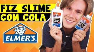 Testei COLA ELMERS  CLEAR SLIME e GLOSSY SLIME  TIO LUCAS [upl. by Steffi15]