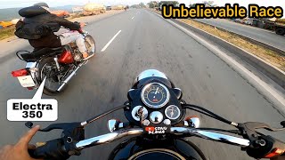 Bullet Standard 350 Vs Electra 350 Highway Race  Yeh Umeed Nahi Thi 🤭 [upl. by Terces]