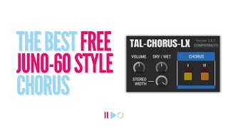 Free Vintage Chorus Plugin TALChorusLX Brings JUNO60 Warmth to Your Tracks [upl. by Nylzzaj]