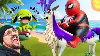 Chubby Spiderman Returns for Pokemon Island Adventure Part 2 FGTeeV in Palworld [upl. by Maleeny]