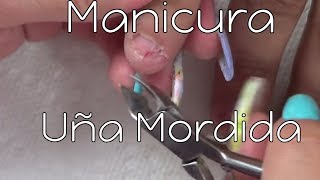 Manicura en Hombre con Uñas Mordidas  ItzaNailNBeauty [upl. by Achorn]