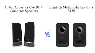 Cyber Acoustics CA2014 vs Logitech Z150 Computer Speakers Comparison 🎧🔊 [upl. by Reniti]