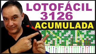 SUPER ACUMULADA Lotofácil 3126 Análise E Sugestão [upl. by Magbie]