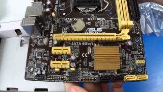 TARJETA MADRE ASUS H81MK unboxing SOCKET LGA 1150 PARA PROCESADORES INTEL CUARTA GENERACION [upl. by Anitsrik]