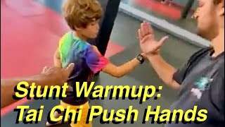 Stunt Warmup for Sensitivity Tai Chi Push Hands [upl. by Aihselat]