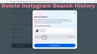 How To Delete Instagram Search History From Search Bar And Meta Accounts Center 2023 [upl. by Adnilev]