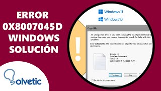 Error 0x8007045d en Windows ✔️ SOLUCION [upl. by Zetnom]