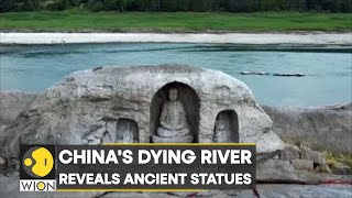 WION Climate Tracker  Chinas drying Yangtze river reveals ancient Buddhist statues [upl. by Lanti]