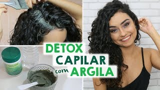 DETOX CAPILAR CASEIRO com ARGILA  Morena Raiz [upl. by Vala292]