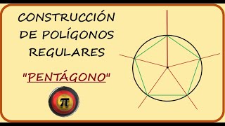 TRAZO  CONSTRUCCIÓN DE UN PENTÁGONO POLÍGONO REULAR INSCRITO CON COMPÁS Y TRANSPORTADOR [upl. by Alphonsa]