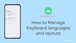 How to Manage Keyboard languages and layouts Android 14 [upl. by Wyn517]