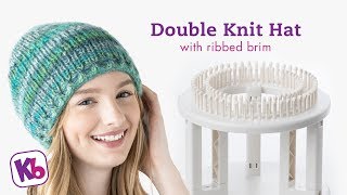 Double Knit Hat on the quotRotating Double Knit Loom [upl. by Natiha]