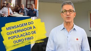 Governador Romeu Zema parabeniza Toninho Miguel prefeito eleito de Ouro Fino [upl. by Araminta837]