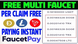 Multi Faucet  Earn Free Crypto on Faucetpay [upl. by Ebsen376]