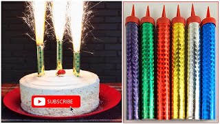 Birthday Party Candle Universal Celebration  Cake Spark Candles  Firework Colorful Spike Candles [upl. by Lingwood]